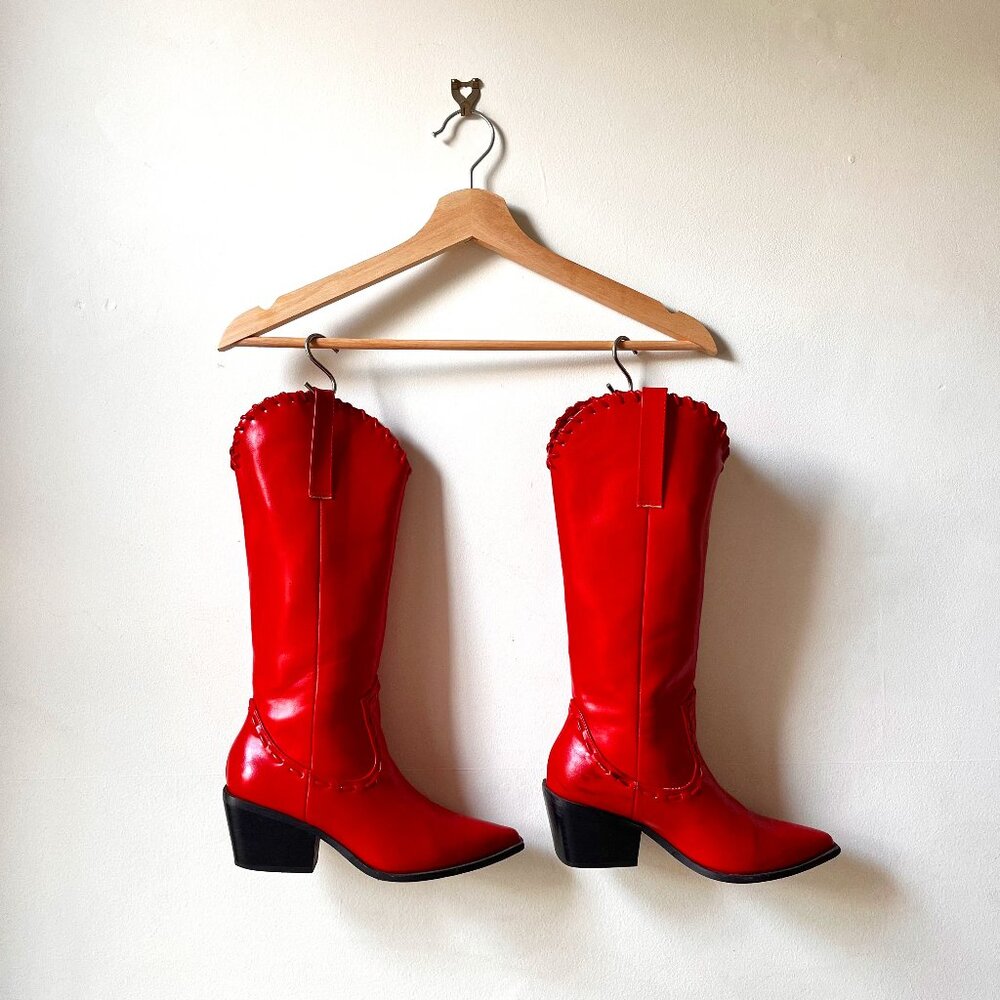Billini Fire Engine Red Cowboy Boots